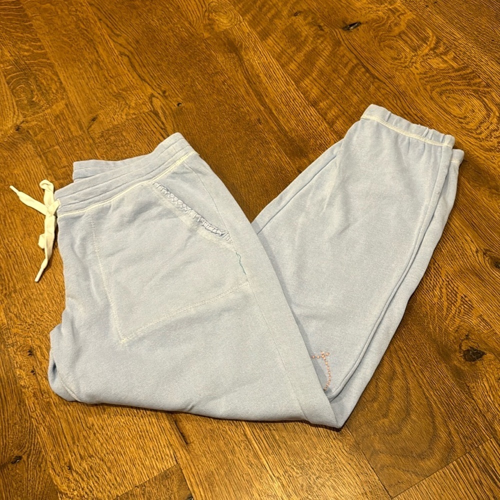 P.J Salvage Women’s Sweatpants Blue and White Size Small